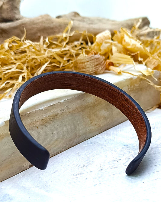Wooden bented Bracel - The Ebony Cuff