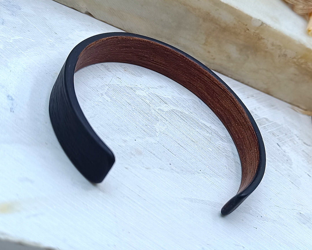 Wooden bented Bracel - The Ebony Cuff