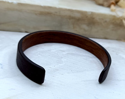 Wooden bented Bracel - The Ebony Cuff