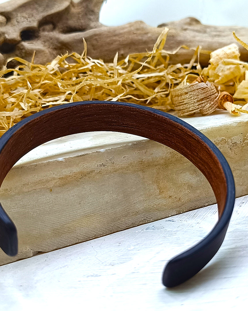 Wooden bented Bracel - The Ebony Cuff