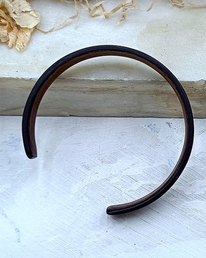 Wooden bented Bracel - The Ebony Cuff