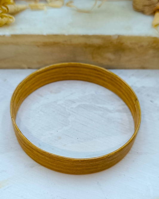 Wooden bented Bracel - The White Oak Wide Cuff