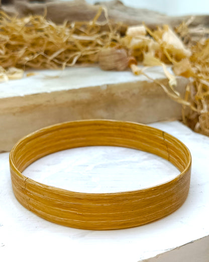 Wooden bented Bracel - The White Oak Wide Cuff