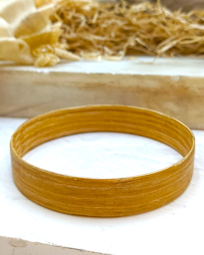 Wooden bented Bracel - The White Oak Wide Cuff