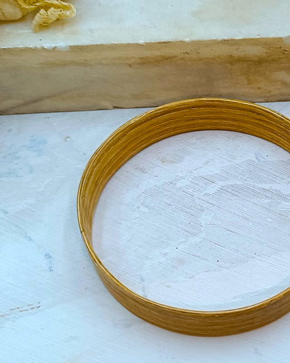 Wooden bented Bracel - The White Oak Wide Cuff
