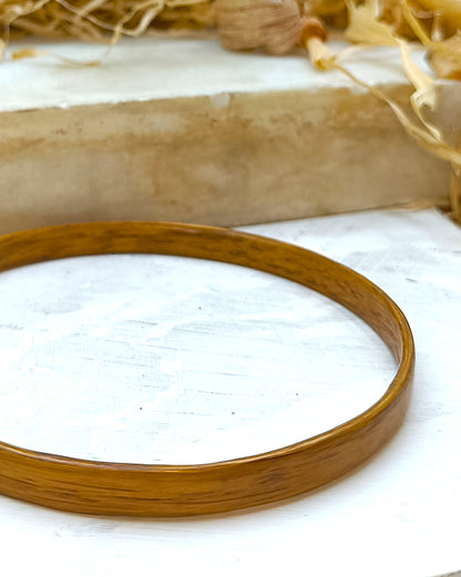 Wooden bented Bracel - The European Oak Slim Bangle