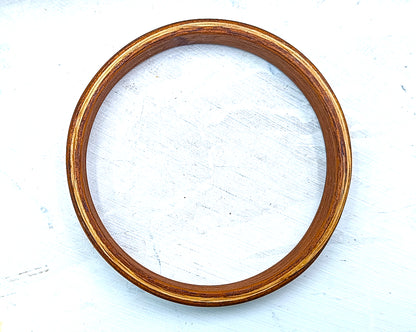 Wooden bented Bracel - The Teak & Oak Sandwich Cuff