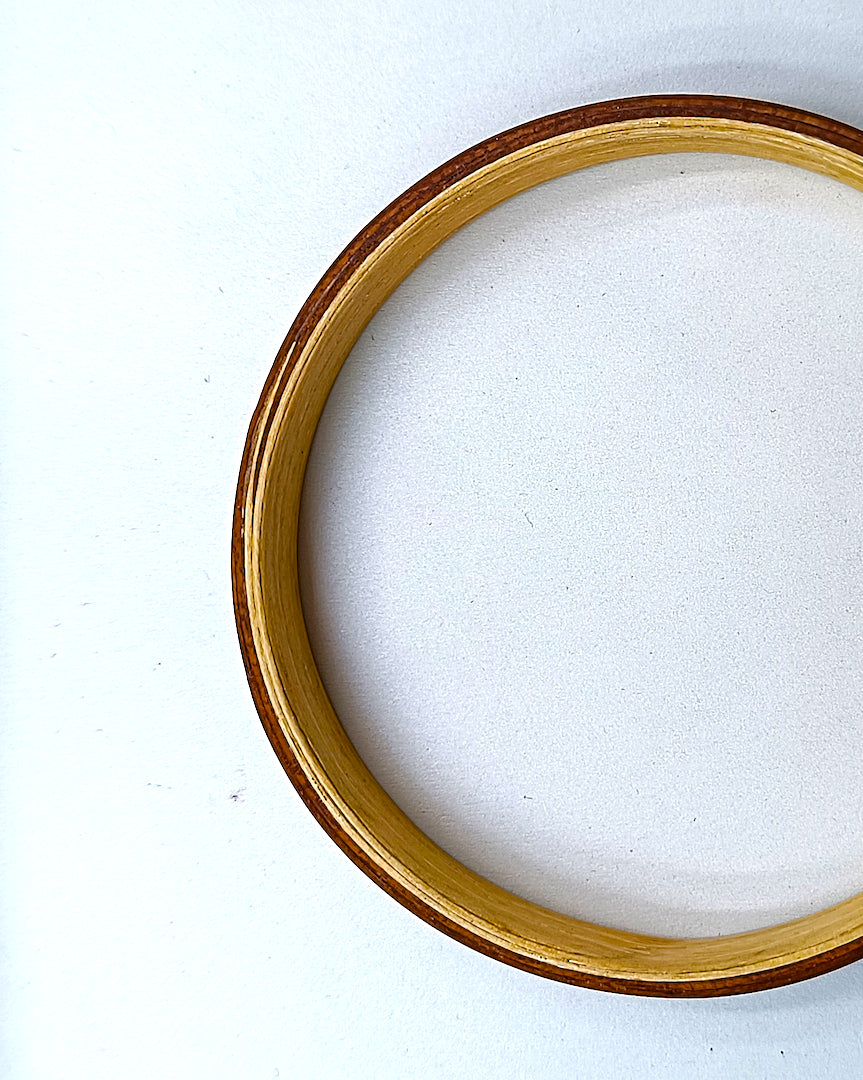 Wooden bented Bracel - The Teak & White Oak Bangle