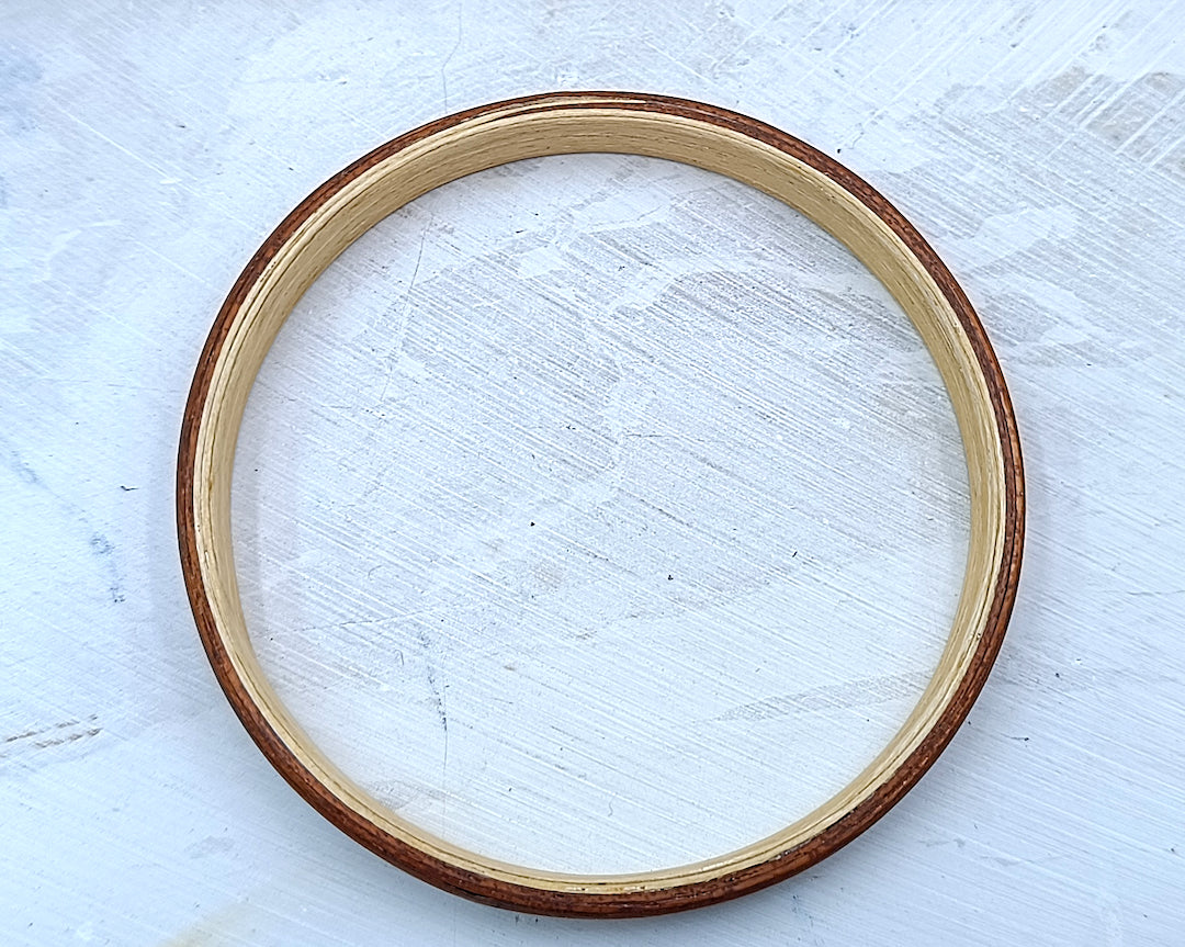 Wooden bented Bracel - The Teak & White Oak Bangle