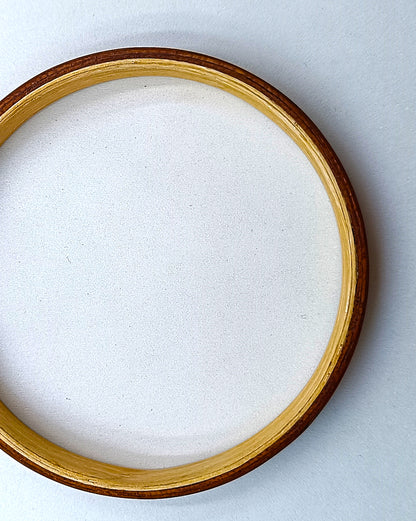Wooden bented Bracel - The Teak & White Oak Bangle