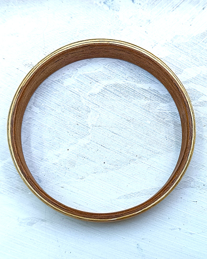 Wooden bented Bracel - The White Oak & Mahogany Bangle