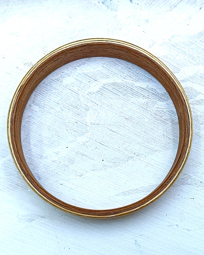 Wooden bented Bracel - The White Oak & Mahogany Bangle