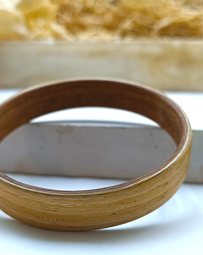 Wooden bented Bracel - The White Oak & Mahogany Bangle