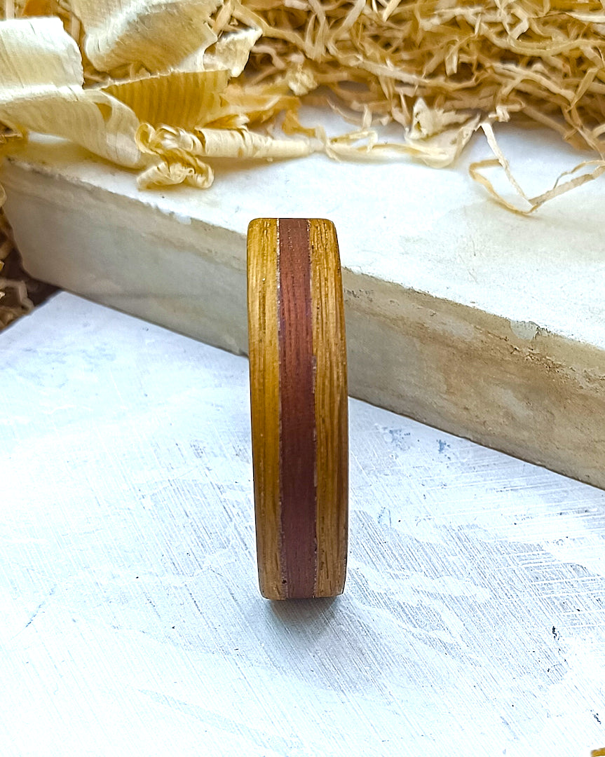 Wooden bented Bracel - The Oak Stripe Cuff