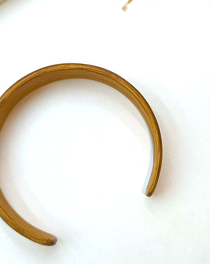 Wooden bented Bracel - The Oak Stripe Cuff