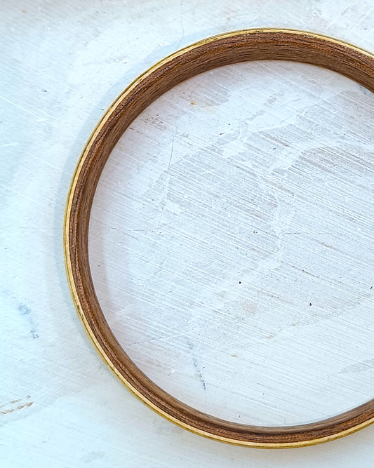 Wooden bented Bracel - The White Oak & Mahogany Grand Bangle