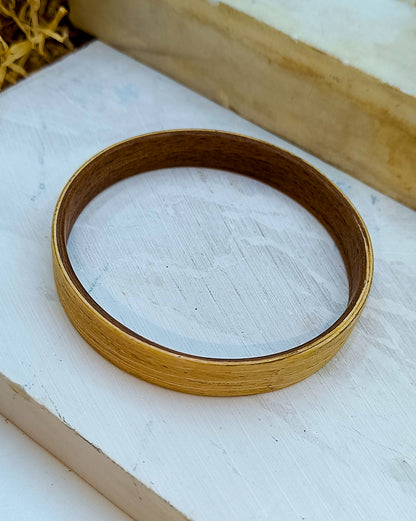 Wooden bented Bracel - The White Oak & Mahogany Grand Bangle