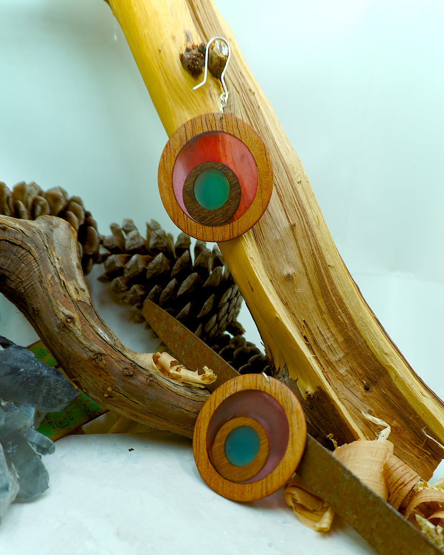 Hanging earrings - The Double Eclipse
