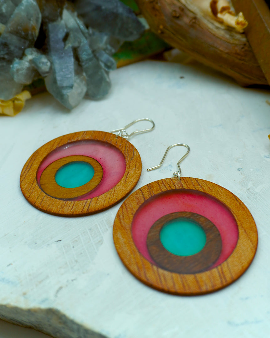 Hanging earrings - The Double Eclipse