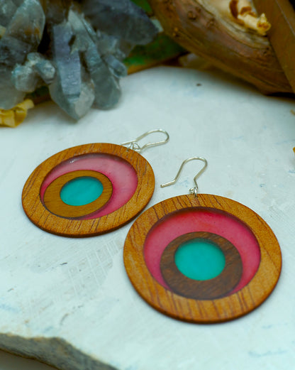 Hanging earrings - The Double Eclipse