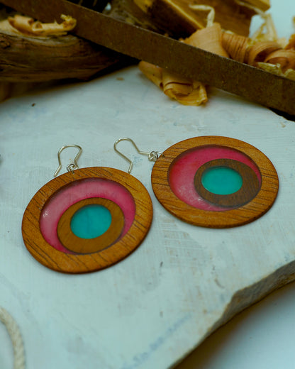 Hanging earrings - The Double Eclipse