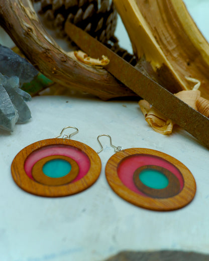 Hanging earrings - The Double Eclipse