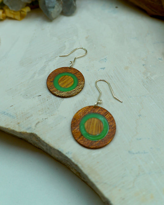 Hanging earrings - The Green Lens