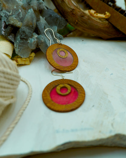 Hanging earrings - The Crimson Vortex