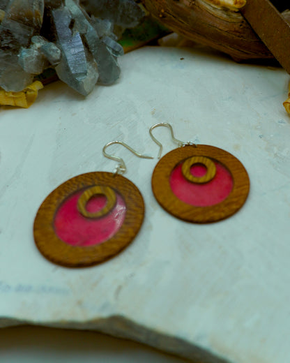 Hanging earrings - The Crimson Vortex
