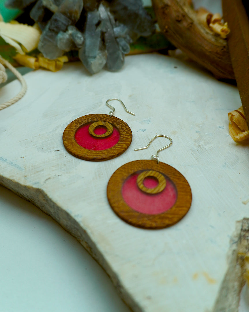 Hanging earrings - The Crimson Vortex