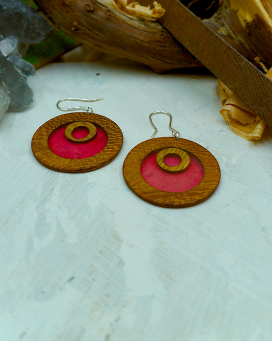 Hanging earrings - The Crimson Vortex