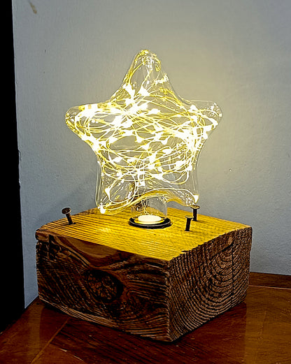 Reclaimed Wood Lamp Holder - The Pallet Core