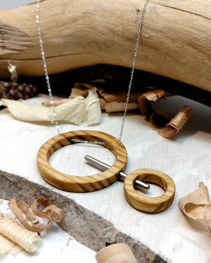Wooden Necklace - The Double Orbit