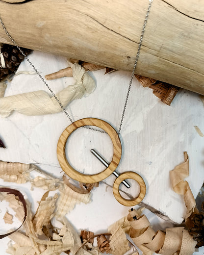 Wooden Necklace - The Double Orbit