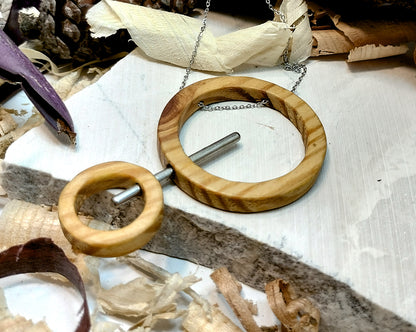 Wooden Necklace - The Double Orbit