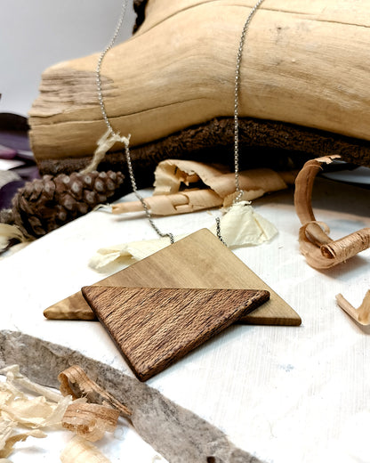 Wooden Necklace - The Echoing Triangles