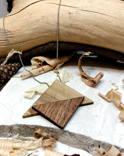 Wooden Necklace - The Echoing Triangles