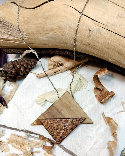 Wooden Necklace - The Echoing Triangles