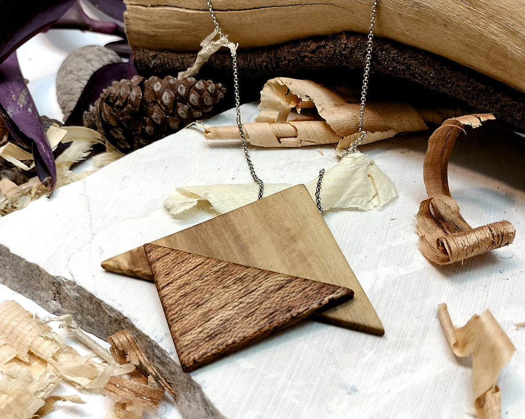 Wooden Necklace - The Echoing Triangles