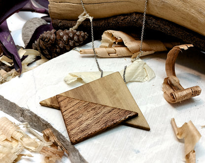 Wooden Necklace - The Echoing Triangles