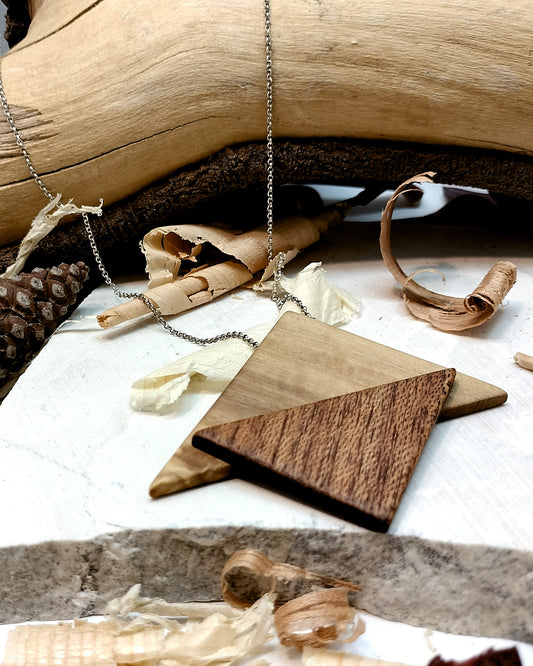 Wooden Necklace - The Echoing Triangles