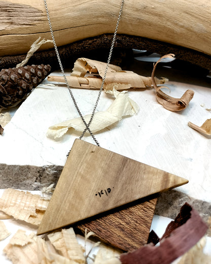 Wooden Necklace - The Echoing Triangles