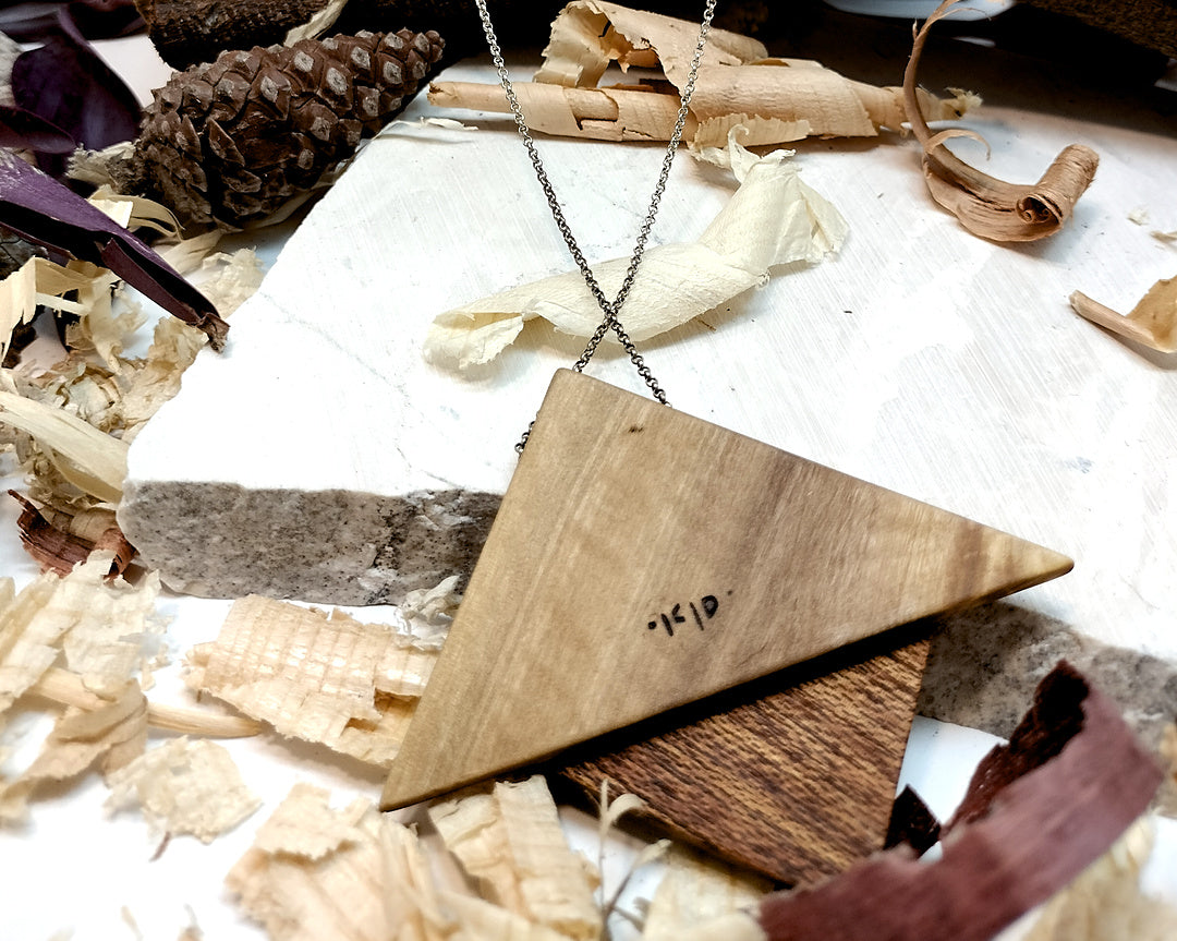 Wooden Necklace - The Echoing Triangles