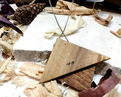 Wooden Necklace - The Echoing Triangles