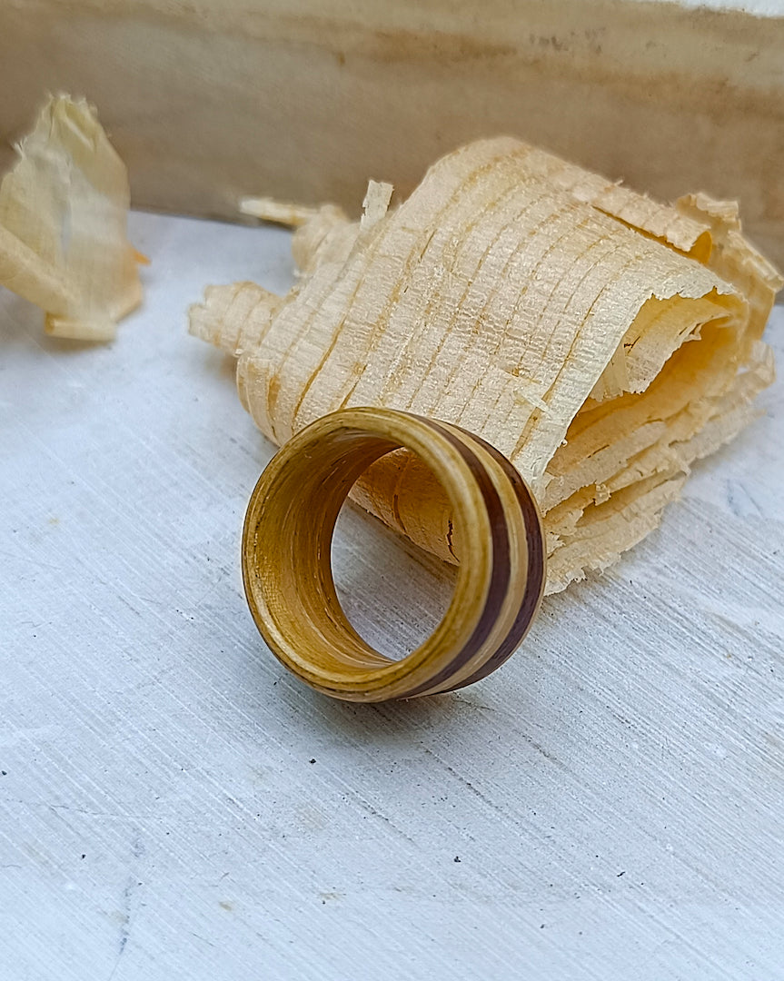 Wooden bented Ring - The Apex Band