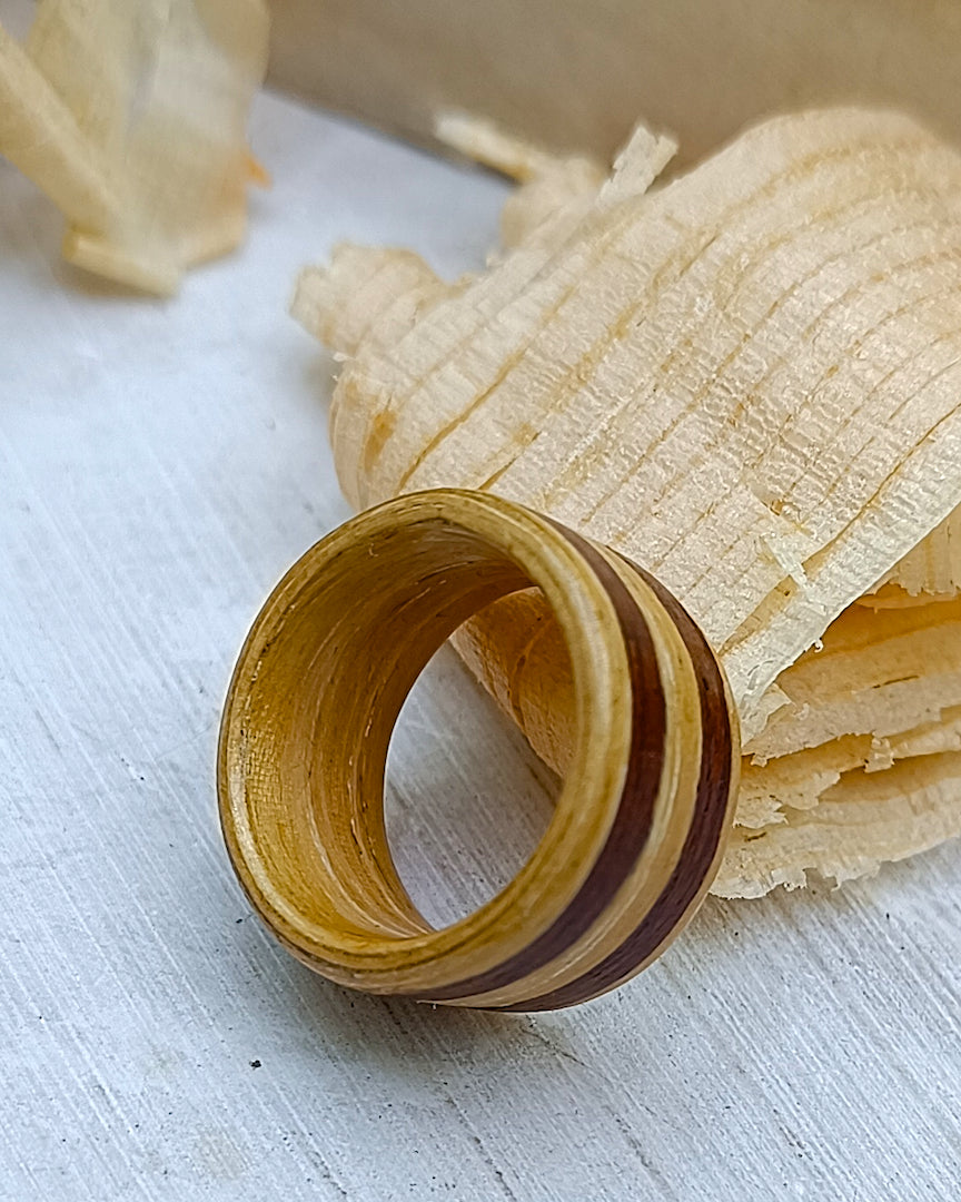 Wooden bented Ring - The Apex Band