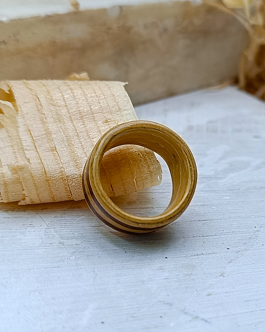 Wooden bented Ring - The Apex Band