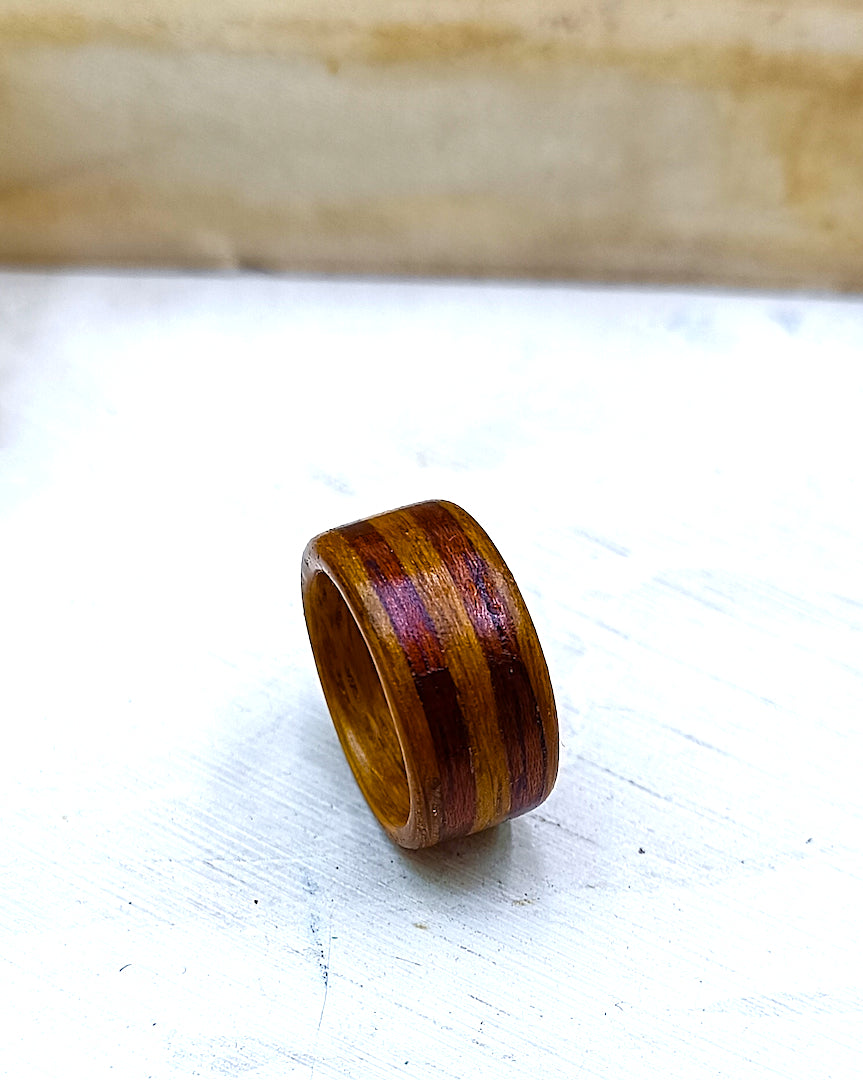 Wooden bented Ring - The Eclipse Band