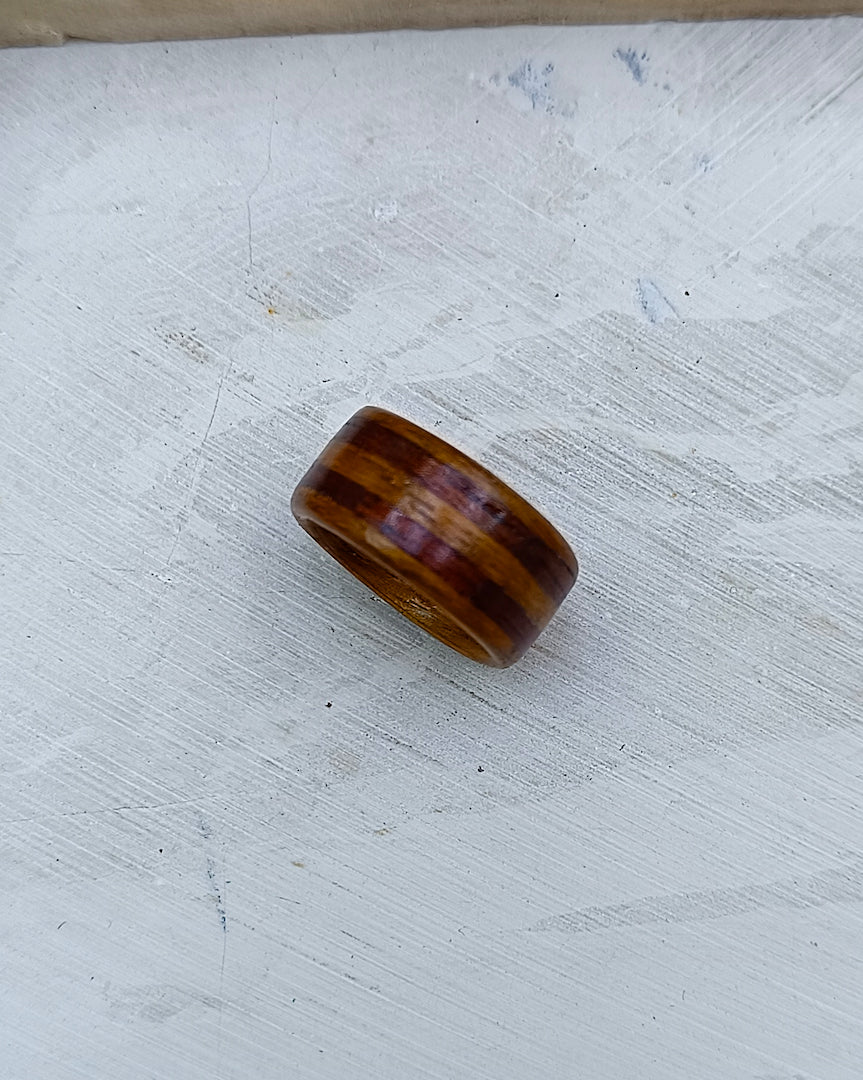 Wooden bented Ring - The Eclipse Band