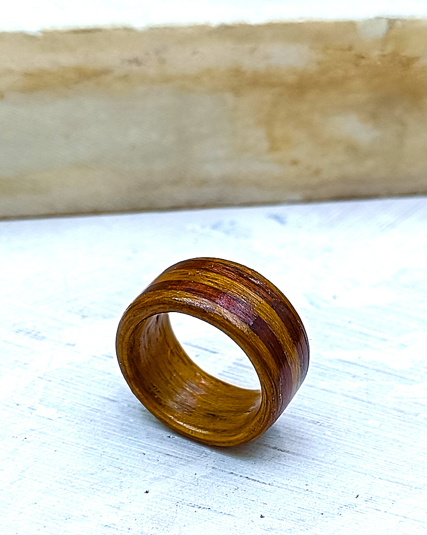 Wooden bented Ring - The Eclipse Band